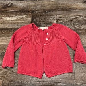 Gently Used Bonpoint Baby Girl Sweater - Berry Red - Size 12 months